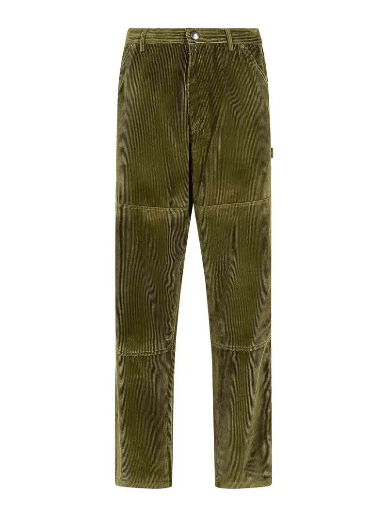 Pantaloni di cotone verde Blu
