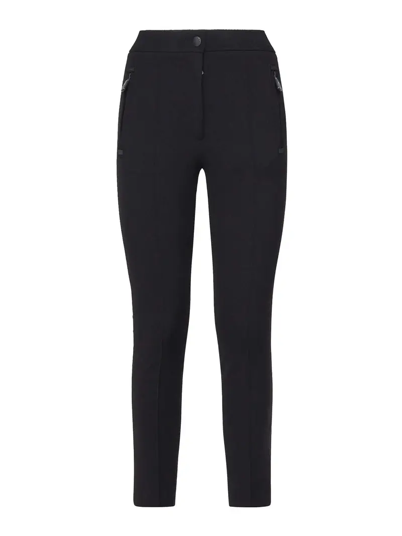 Pantaloni Slim Fit In Tessuto Tecnico Nero