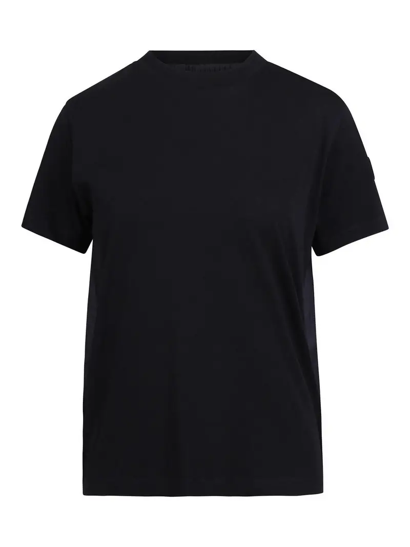 T-Shirt Con Retro Plissettato Nero