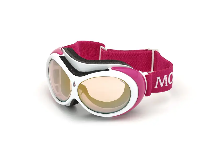 Moncler Unisex ML0130 21U Occhiali da sole outlet Iniettato Bianco Rosso Maschera Fotocromatiche Specchiato