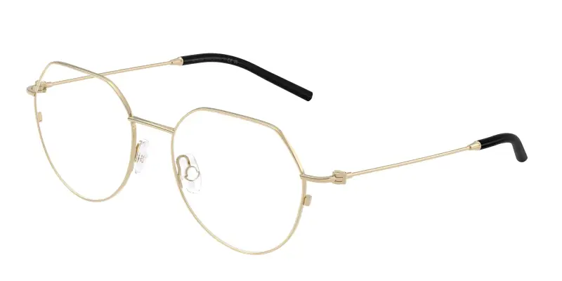 Unisex Moncler ME1002 1007 Montature da vista Acciaio Oro Trasparente Geometrica Normale