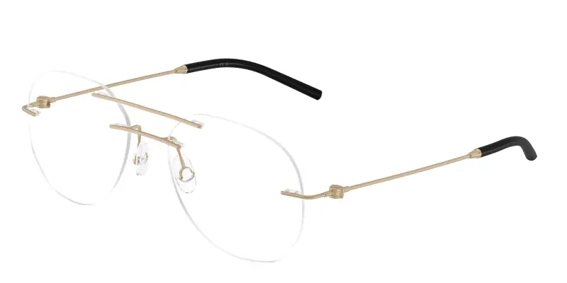 Unisex Moncler ME1003 1006 Montature da vista Acciaio Oro Trasparente Geometrica Normale