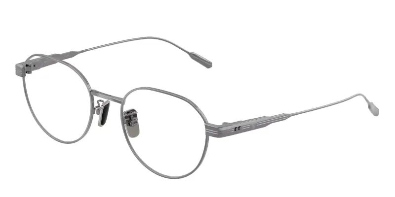 Unisex Moncler ME1007TD 1005 Montature da vista Titanio Grigio Trasparente Rotonda Normale