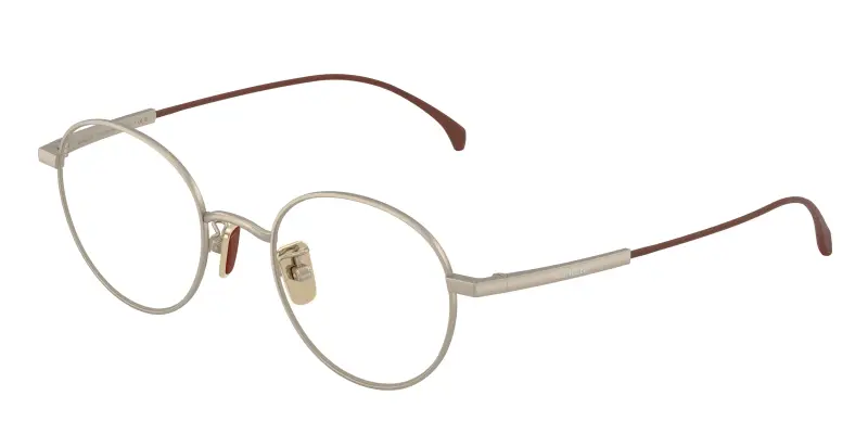 Unisex Moncler ME1013TD 1003 Montature da vista Titanio Bronzo Trasparente Rotonda Normale