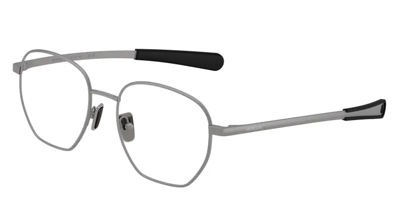 Unisex Moncler ME1015 1016 Montature da vista Metallo Grigio Trasparente Rotonda Normale