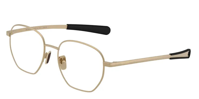 Unisex Moncler ME1015 1024 Montature da vista Metallo Oro Trasparente Rotonda Normale