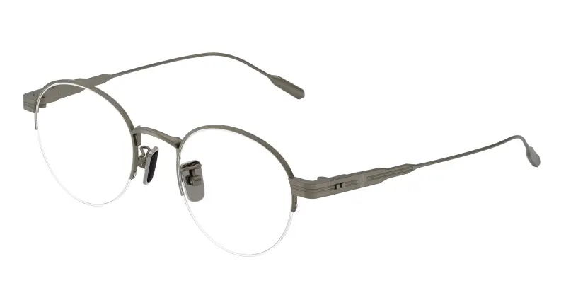 Unisex Moncler ME1016TD 1002 Montature da vista Titanio Grigio Trasparente Rotonda Normale