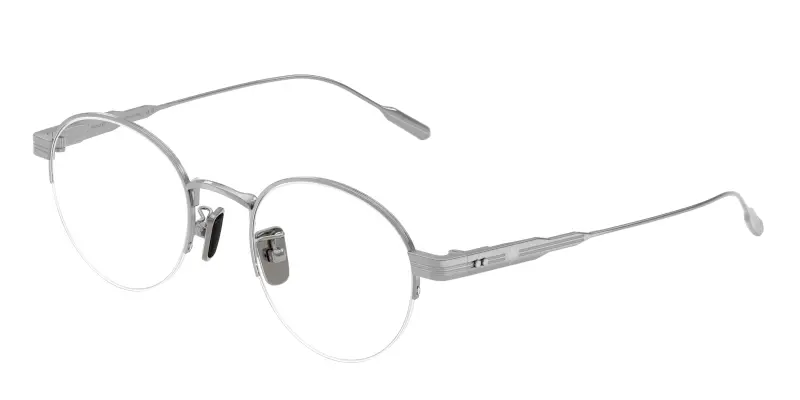 Unisex Moncler ME1016TD 1023 Montature da vista Titanio Argento Trasparente Rotonda Normale