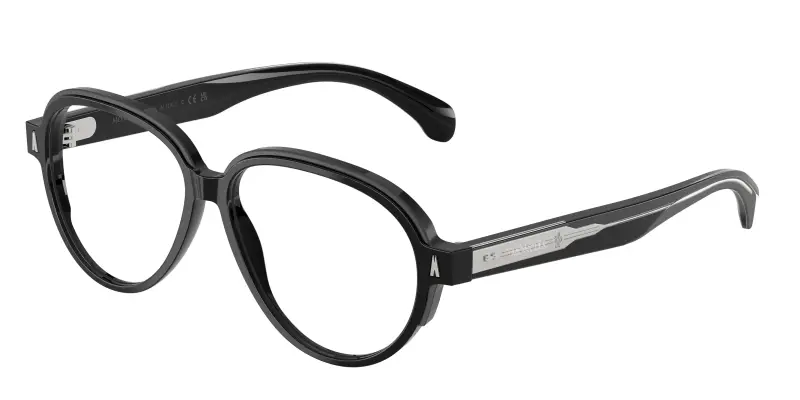 Unisex Moncler ME2003 3001 Montature da vista Acetato Nero Trasparente Pilot Normale