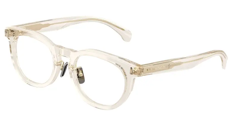 Unisex Moncler ME2004D 3003 Montature da vista Acetato Bianco Trasparente Pantos Normale