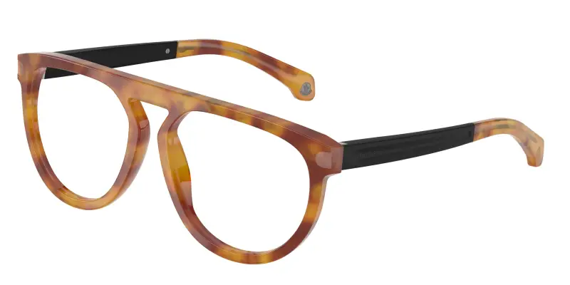 Unisex Moncler ME2007 3011 Montature da vista Acetato Tartaruga Trasparente Pilot Normale