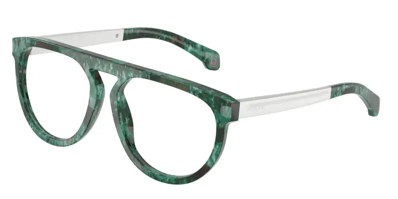 Unisex Moncler ME2007 3012 Montature da vista Acetato Marrone Trasparente Pilot Normale