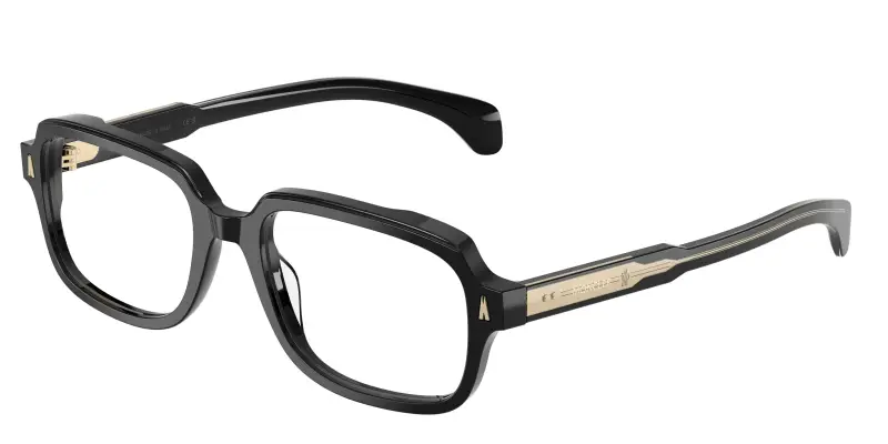 Unisex Moncler ME2008 3001 Montature da vista Acetato Nero Trasparente Pillow Normale