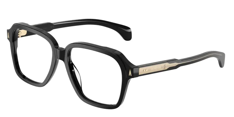 Unisex Moncler ME2010 3001 Montature da vista Acetato Nero Trasparente Squadrata Normale