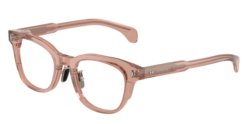 Unisex Moncler ME2011D 3008 Montature da vista Acetato Rosa Trasparente Pantos Normale