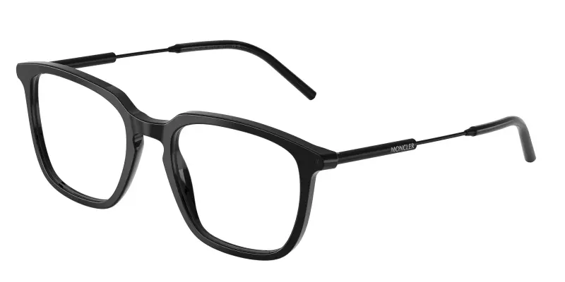 Unisex Moncler ME2012 3001 Montature da vista Acetato Nero Trasparente Pantos Normale
