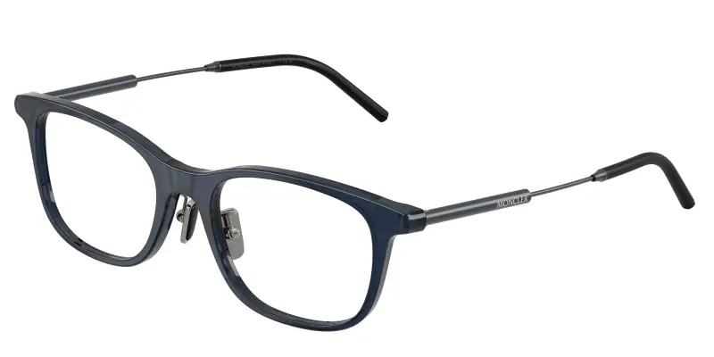 Unisex Moncler ME2013D 3020 Montature da vista Acetato Blu Trasparente Pillow Normale