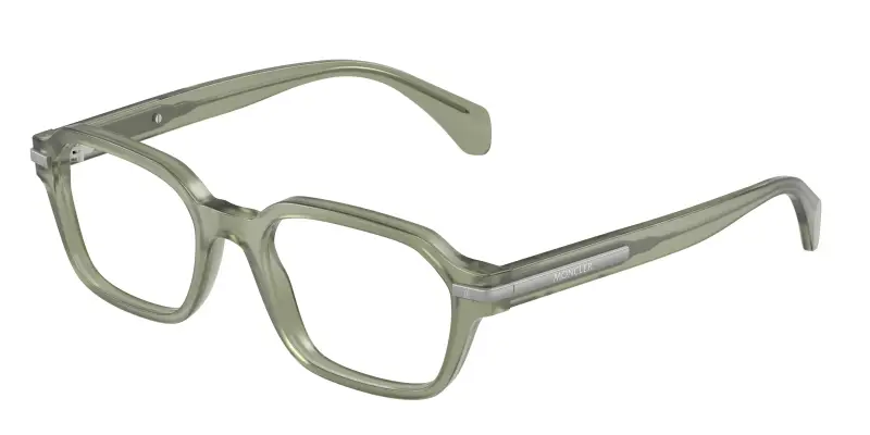 Unisex Moncler ME2015 3021 Montature da vista Acetato Verde Trasparente Geometrica Normale