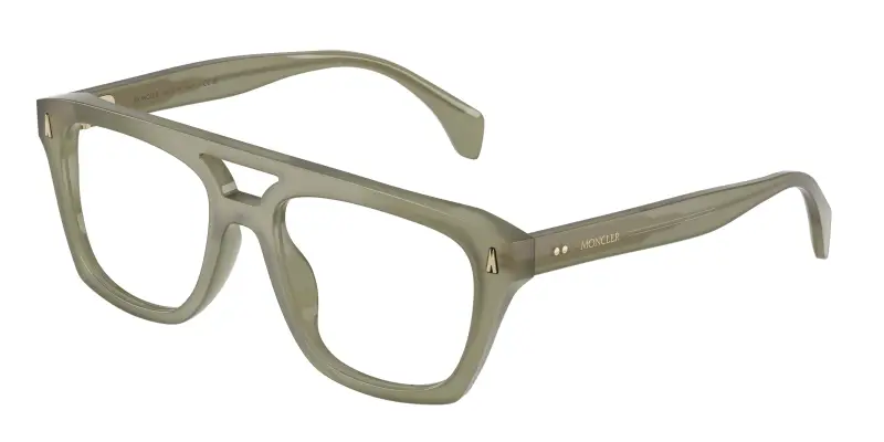 Unisex Moncler ME2018U 3024 Montature da vista Acetato Verde Trasparente Squadrata Normale