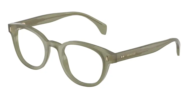 Unisex Moncler ME2020 3024 Montature da vista Acetato Verde Trasparente Rotonda Normale