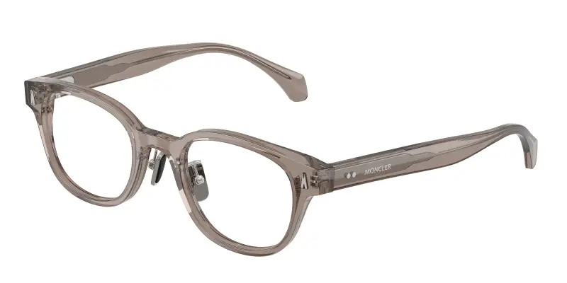 Unisex Moncler ME2021D 3009 Montature da vista Acetato Grigio Trasparente Rotonda Normale
