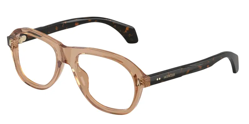 Unisex Moncler ME2025U 3037 Montature da vista Acetato Marrone Trasparente Pillow Normale