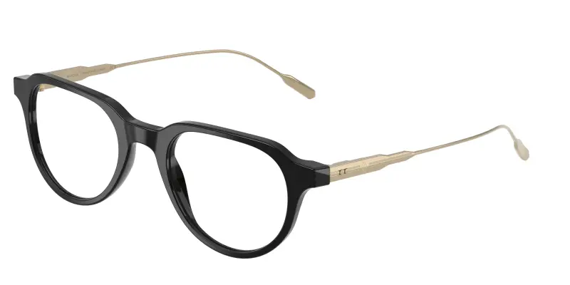 Unisex Moncler ME2031 3001 Montature da vista Acetato Nero Trasparente Rotonda Normale