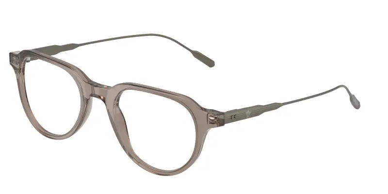 Unisex Moncler ME2031 3009 Montature da vista Acetato Grigio Trasparente Rotonda Normale