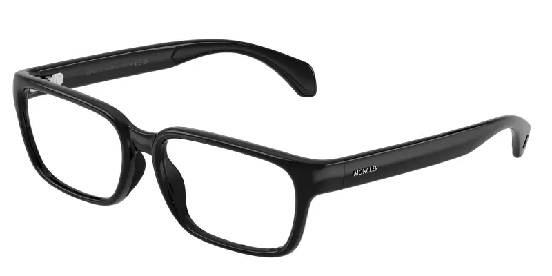 Unisex Moncler ME3001 5001 Montature da vista Iniettato Nero Trasparente Squadrata Normale