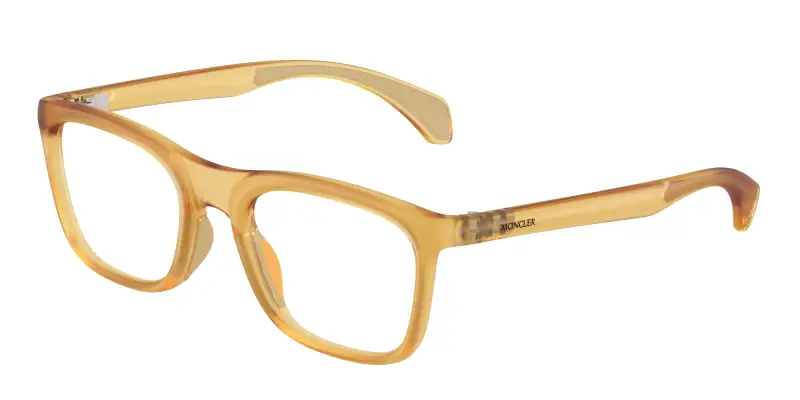 Unisex Moncler ME3005U 5044 Montature da vista Iniettato Bianco Trasparente Squadrata Normale