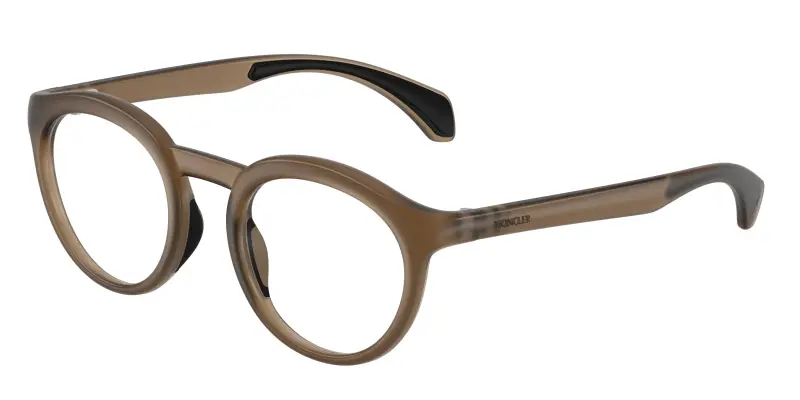 Unisex Moncler ME3006U 5012 Montature da vista Iniettato Marrone Trasparente Rotonda Normale