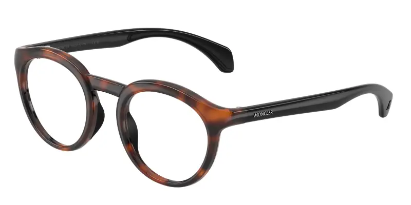 Unisex Moncler ME3006U 5039 Montature da vista Iniettato Tartaruga Trasparente Rotonda Normale