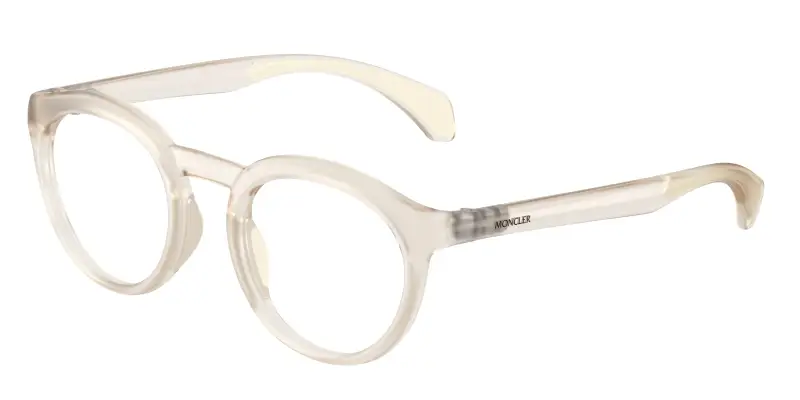 Unisex Moncler ME3006U 5042 Montature da vista Iniettato Bianco Trasparente Rotonda Normale