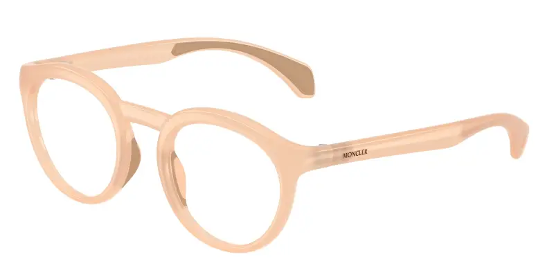 Unisex Moncler ME3006U 5043 Montature da vista Iniettato Rosa Trasparente Rotonda Normale