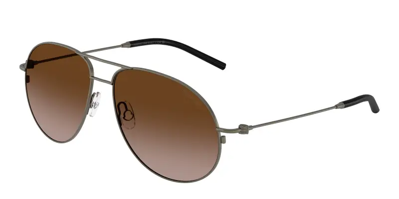 Unisex Moncler ME4002 FLYZE 100213 Occhiali da sole Acciaio Grigio Marrone Pilot Normale Sfumato