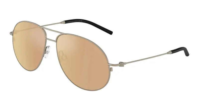 Unisex Moncler ME4002 FLYZE 10037J Occhiali da sole Acciaio Bronzo Marrone Pilot Specchiate