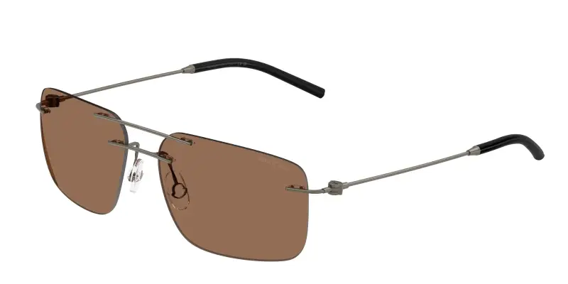 Unisex Moncler ME4003 DOPPLER 100273 Occhiali da sole Acciaio Grigio Marrone Squadrata Normale