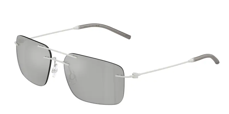 Unisex Moncler ME4003 DOPPLER 10048V Occhiali da sole Acciaio Argento Blu Squadrata Specchiate