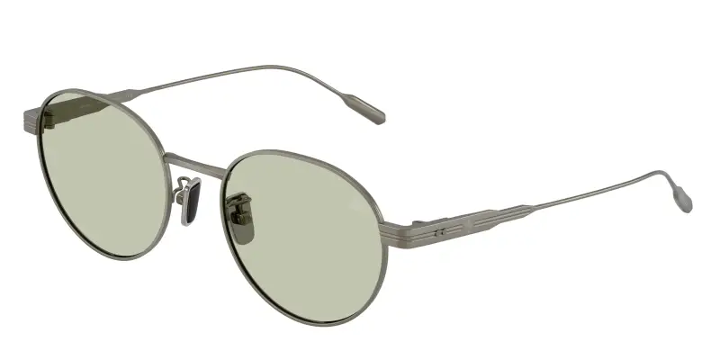 Unisex Moncler ME4006TD SUBTILA 1002/2 Occhiali da sole Titanio Grigio Verde Rotonda Normale