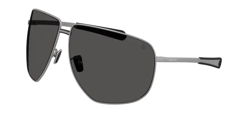 Unisex Moncler ME4008 ATLAS 101687 Occhiali da sole Metallo Grigio Grigio Pilot Normale