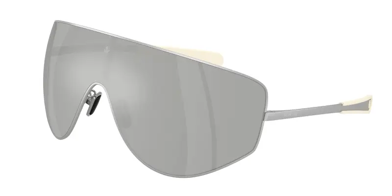 Unisex Moncler ME4011T TANIUM 10048V Occhiali da sole Titanio Argento Argento Pilot Normale