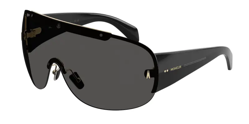 Unisex Moncler ME4012 RIZON 100787 Occhiali da sole Metallo Oro Verde Pilot Normale