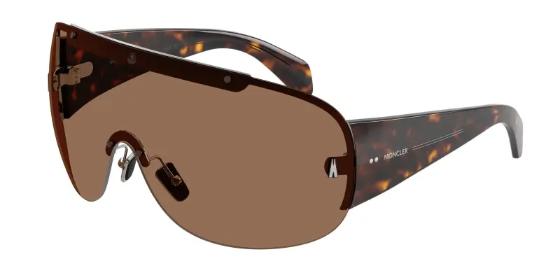 Unisex Moncler ME4012 RIZON 102373 Occhiali da sole Metallo Argento Pilot Normale