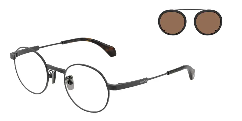 Unisex Moncler ME4015T SUFFUSE 100173 Occhiali da sole Titanio Nero Marrone Rotonda Normale