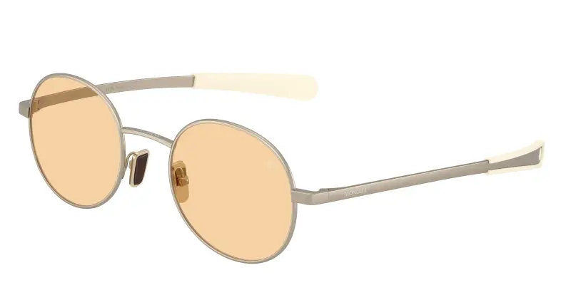 Unisex Moncler ME4016 CENTRO 1003M2 Occhiali da sole Metallo Bronzo Arancione Rotonda Fotocromatiche