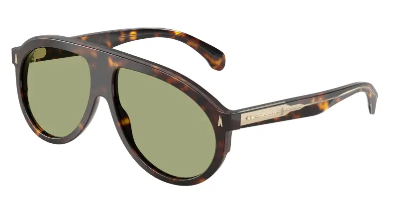 Unisex Moncler ME6001 FHAITE 300282 Occhiali da sole Acetato Tartaruga Verde Pilot Normale