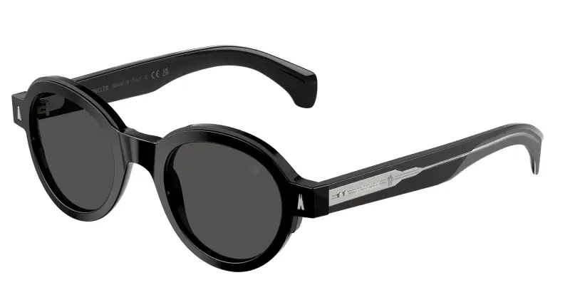 Unisex Moncler ME6003 RONDOSA 300187 Occhiali da sole Acetato Nero Grigio Rotonda Normale