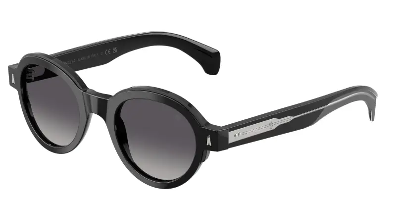 Unisex Moncler ME6003 RONDOSA 3001T3 Occhiali da sole Acetato Nero Grigio Rotonda Polarizzata