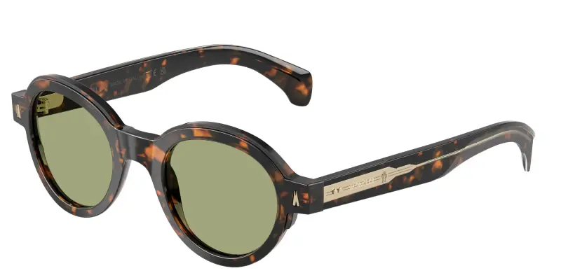 Unisex Moncler ME6003 RONDOSA 300682 Occhiali da sole Acetato Tartaruga Verde Rotonda Normale