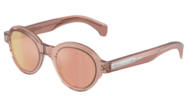 Unisex Moncler ME6003 RONDOSA 30087J Occhiali da sole Acetato Rosa Oro Rotonda Normale